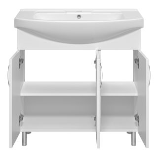 Напольная тумба под раковину Misty Изео 85см белый